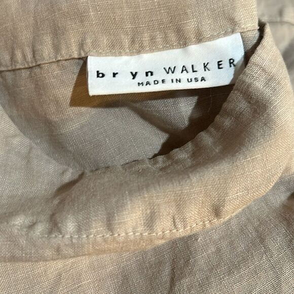 Bryn Walker Tapioca 100% Linen Tunic Style Top Lagenlook Size Small Sleeveless - Picture 10 of 10